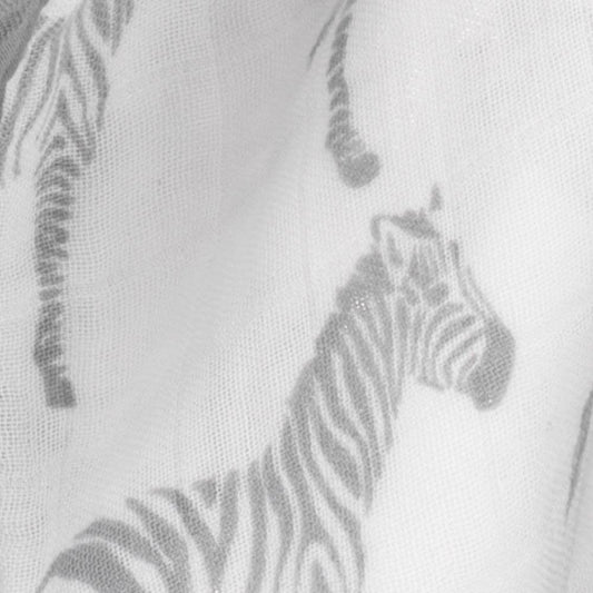 Milkbarn Grey Zebra Organic Cotton Muslin Burp Cloth Set