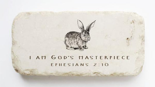 Twelve Stone Art Half Block Bunny (Ephesians 2:10)