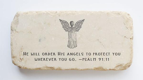 Twelve Stone Art Half Block (Psalm 91:11)