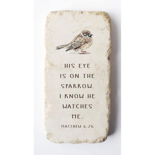 Twelve Stone Art Half Block Bird (Matthew 6:26)