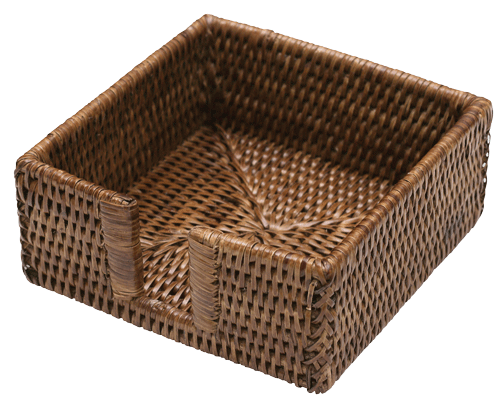 Cocktail Dark Rattan Napkin Holder