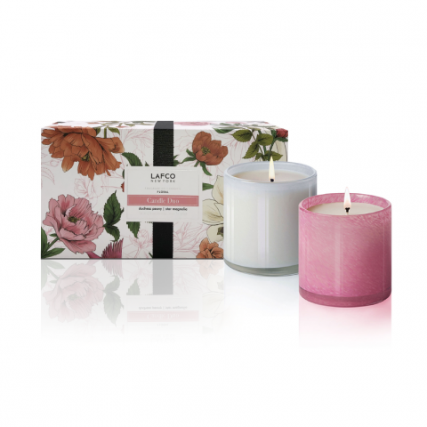 LAFCO Floral Gift Set Classic 6.50z Candle Duo