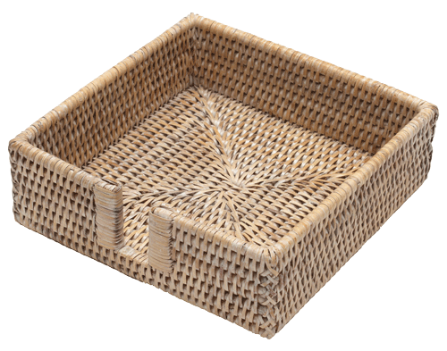 Luncheon Bleached Rattan Napkin Holder