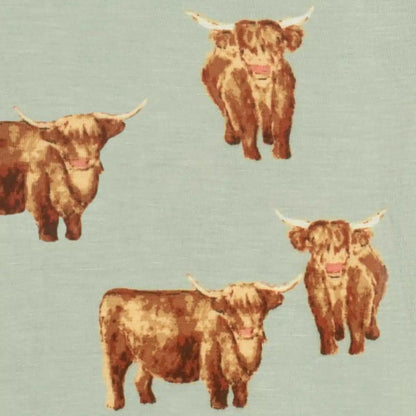 Milkbarn Organic Cotton Burp Cloth Set Highland Cow
