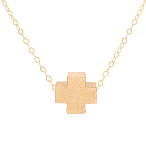 enewton 16" necklace gold - signature cross matte gold