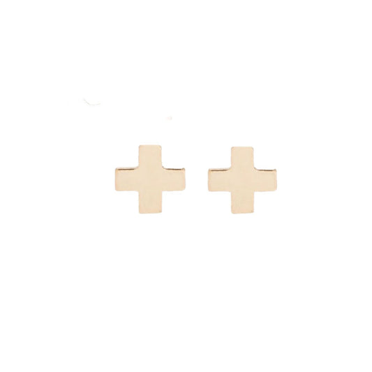 enewton Signature Cross Stud - Gold