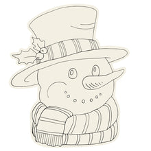 Load image into Gallery viewer, Die-Cut Coloring Snowman Placemat