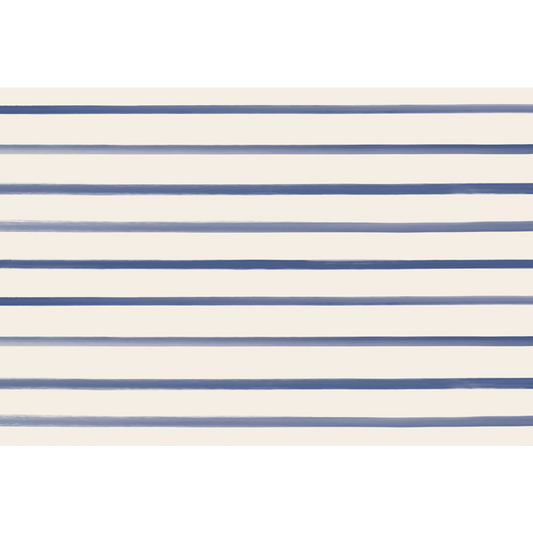 Navy Stripe Paper Placemats - 24 Sheets