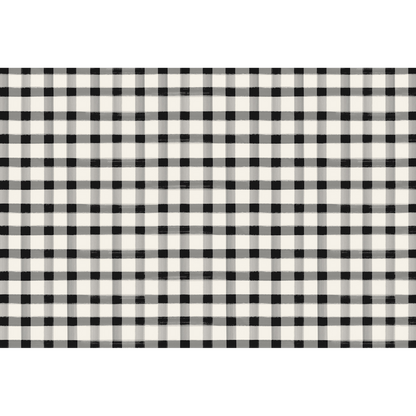 Black Painted Check Paper Placemats