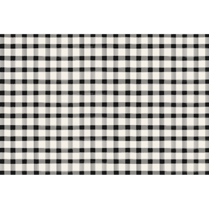 Black Painted Check Paper Placemats