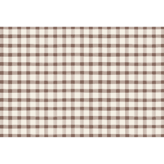 Brown Painted Check Paper Placemats