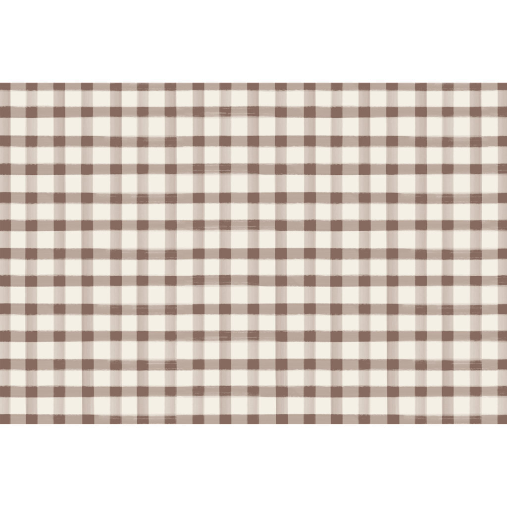 Brown Painted Check Paper Placemats