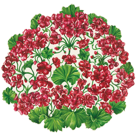 Hester & Cook Die-Cut Geranium Placemat