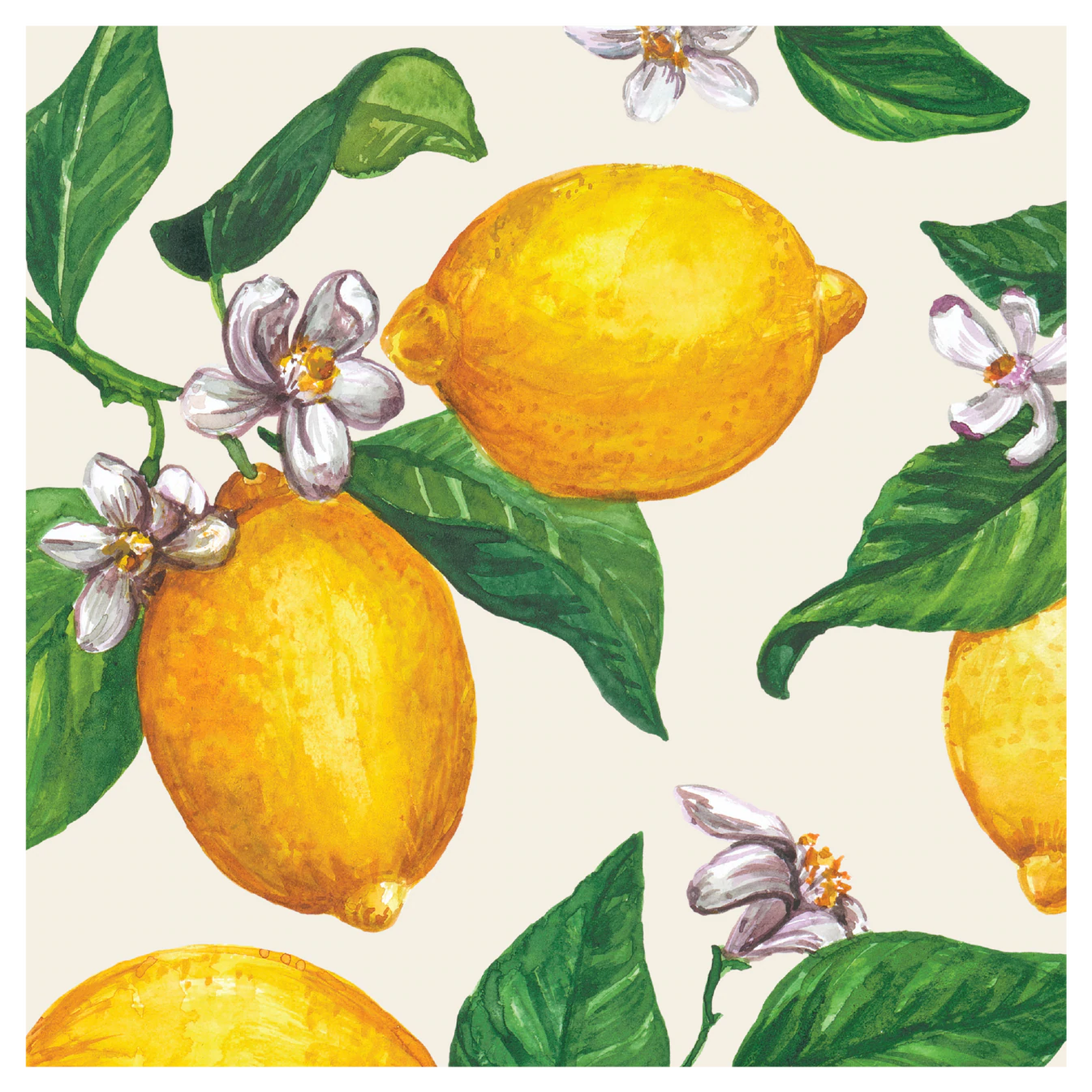 Lemons Paper Cocktail Napkin - Pack of 20