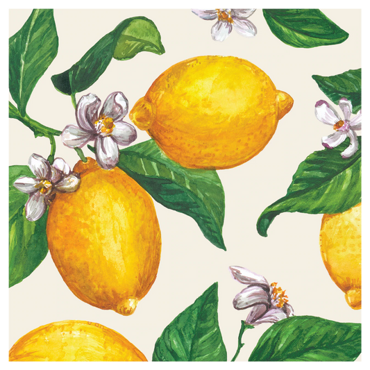Lemons Paper Cocktail Napkin - Pack of 20