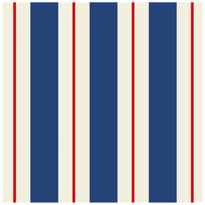 Navy & Red Awning Stripe Cocktail Napkin - Pack of 20