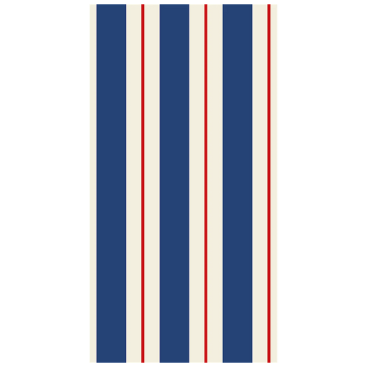 Navy & Red Awning Stripe Guest Napkin - Pack of 16
