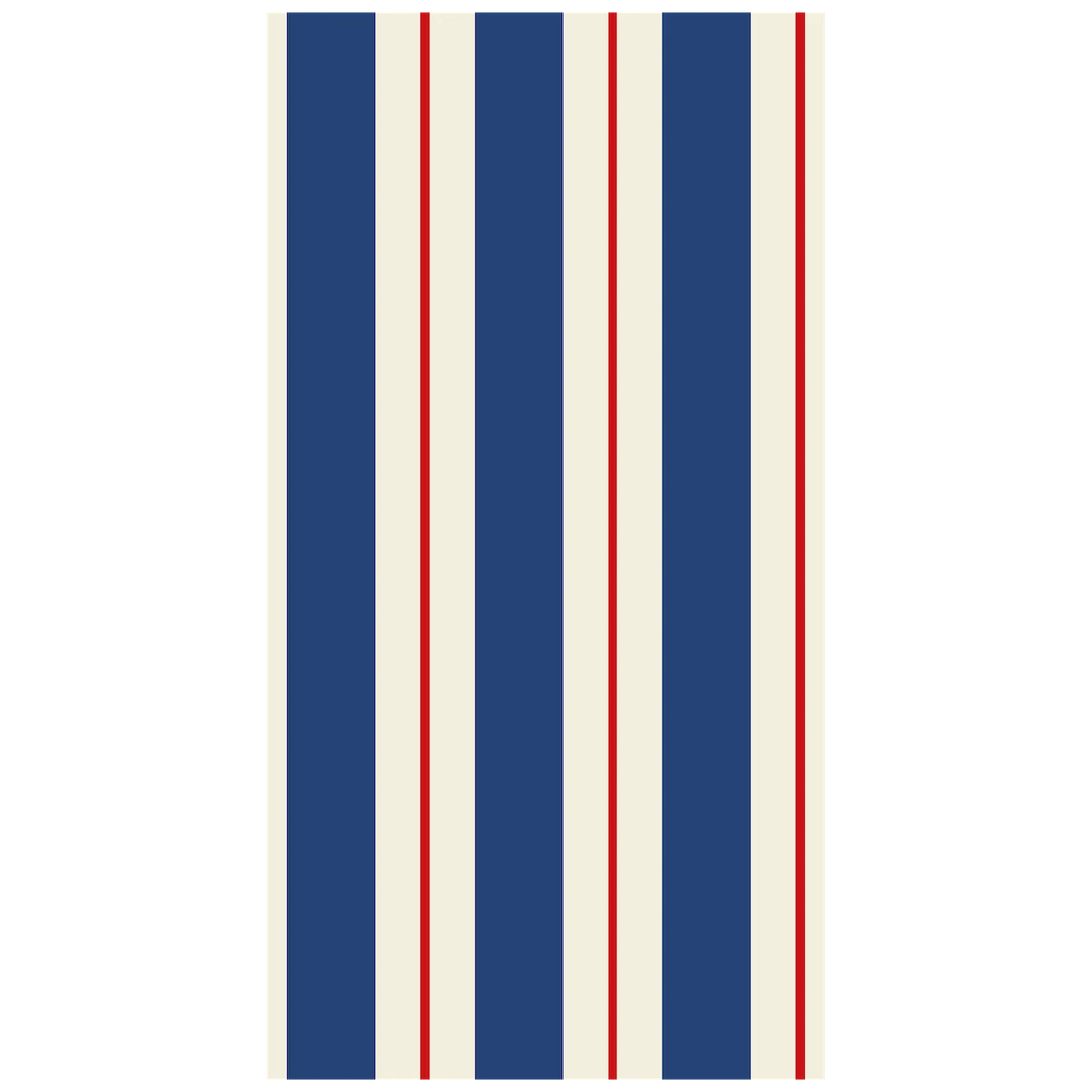 Navy & Red Awning Stripe Guest Napkin - Pack of 16