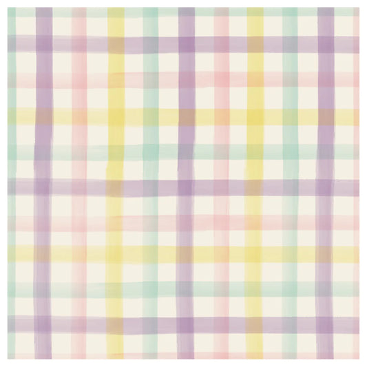 Hester and Cook Spring Plaid Cocktail Napkins