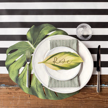 Load image into Gallery viewer, Black Classic Stripe Paper Table Runner