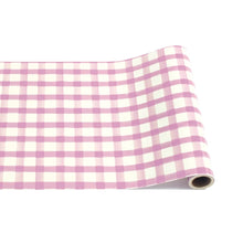 Load image into Gallery viewer, Lilac Painted Check Paper Table Runner