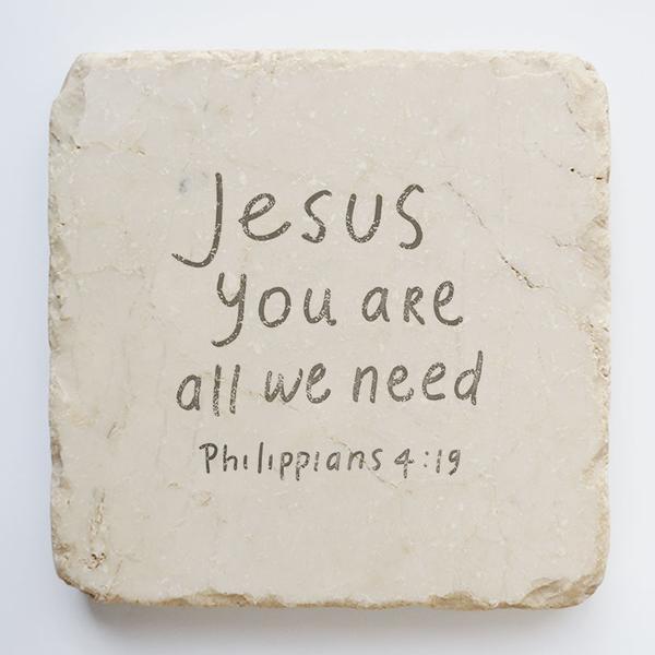 Twelve Stone Art Small Block (Philippians 4:19)