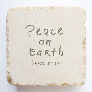 Twelve Stone Art Ornament Peace On Earth