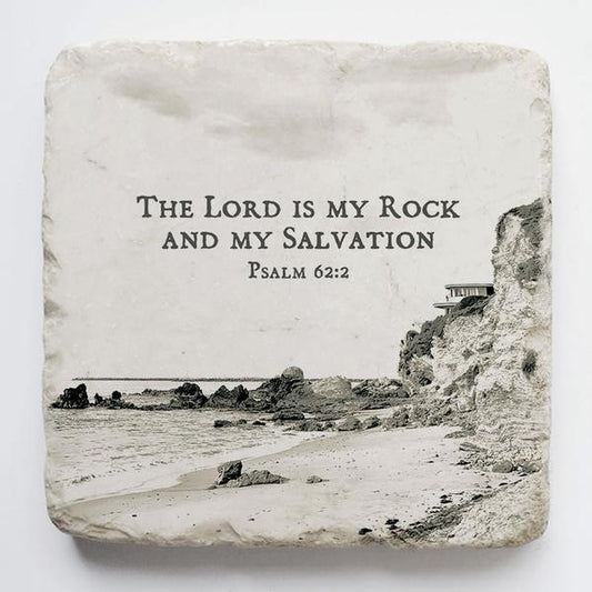 Twelve Stone Art Small Block (Ocean - Psalm 62:2)