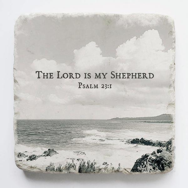 Twelve Stone Art Small Block (Ocean - Psalm 23:1)