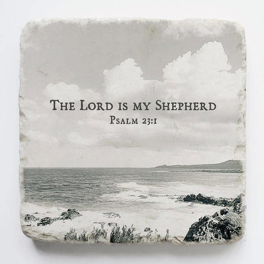 Twelve Stone Art Small Block (Ocean - Psalm 23:1)