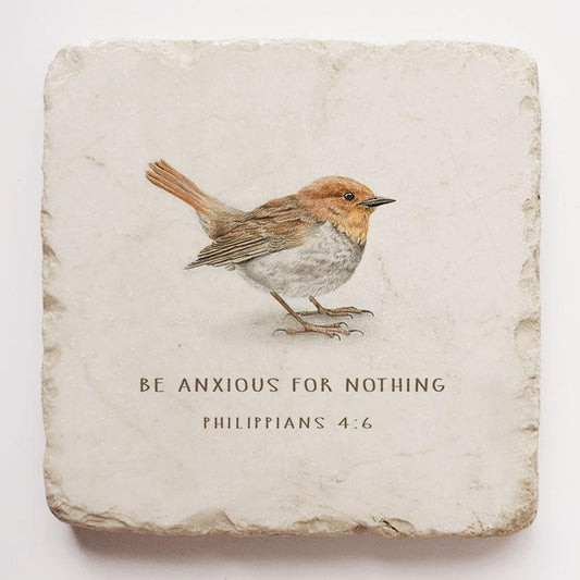 Twelve Stone Art Large Block Bird (Philippians 4:6)