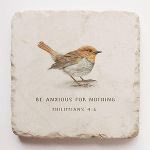 Twelve Stone Art Large Block Bird (Philippians 4:6)