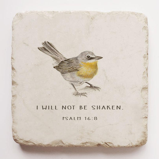 Twelve Stone Art Large Block Bird (Psalm 16:8)