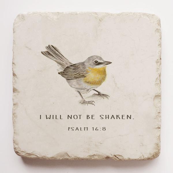 Twelve Stone Art Half Block Bird (Psalm 16:8)