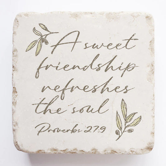 Proverbs 27:9 Scripture Stone, Twelve Stone Art