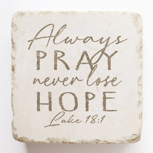 Luke 18:1 Scripture Stone, Twelve Stone Art
