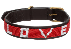 Love Is Project LOVE Pet Collar - Red Medium
