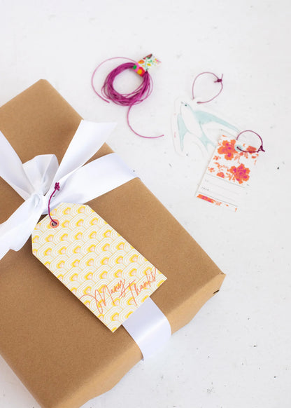 Lollia Library of Flowers Holiday Gift Tags Tin Set