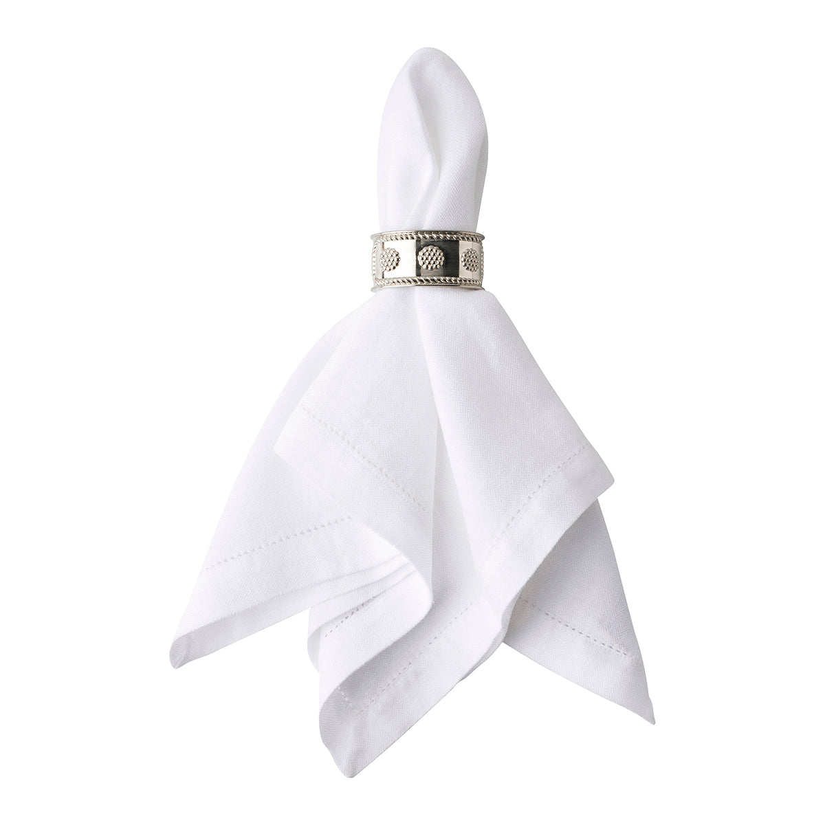 Juliska Berry & Thread Silver Napkin Rings (Set of 4)