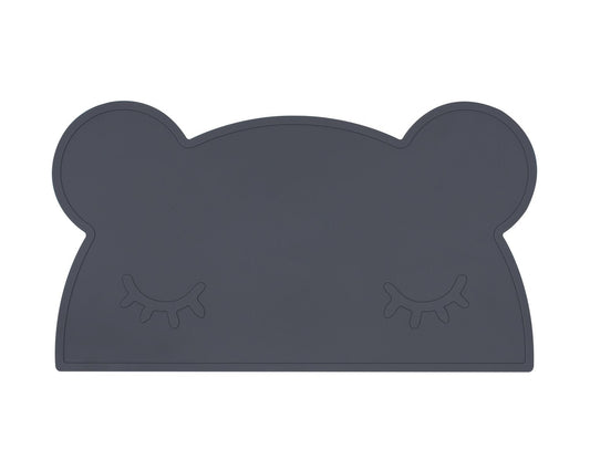 Baby Silicone Bear Placemat Charcoal
