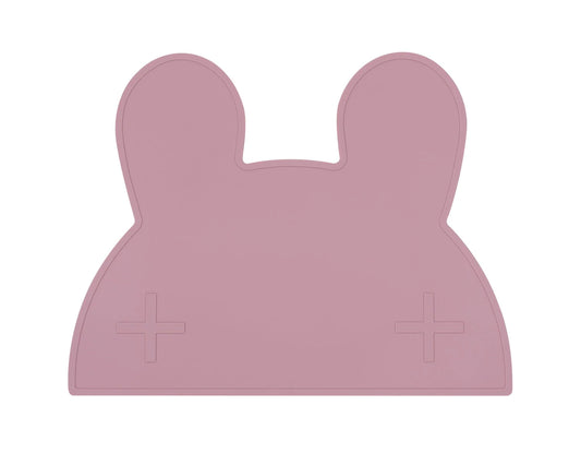 Baby Silicone Bunny Placemat Dusty Rose