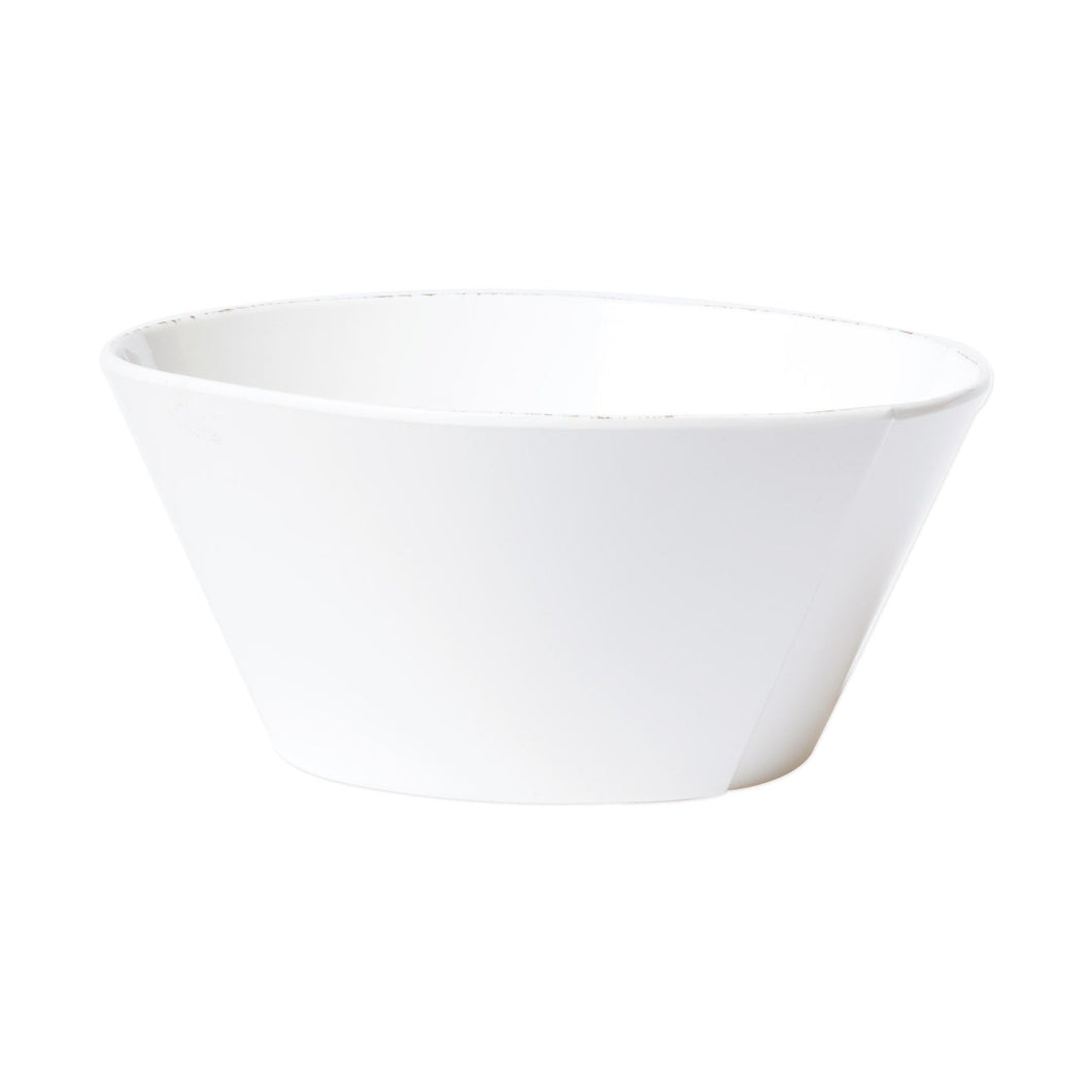 Vietri Melamine Lastra White Large Stacking Serving Bowl