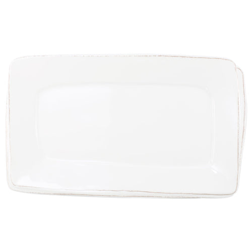 Melamine Lastra White Rectangular Platter