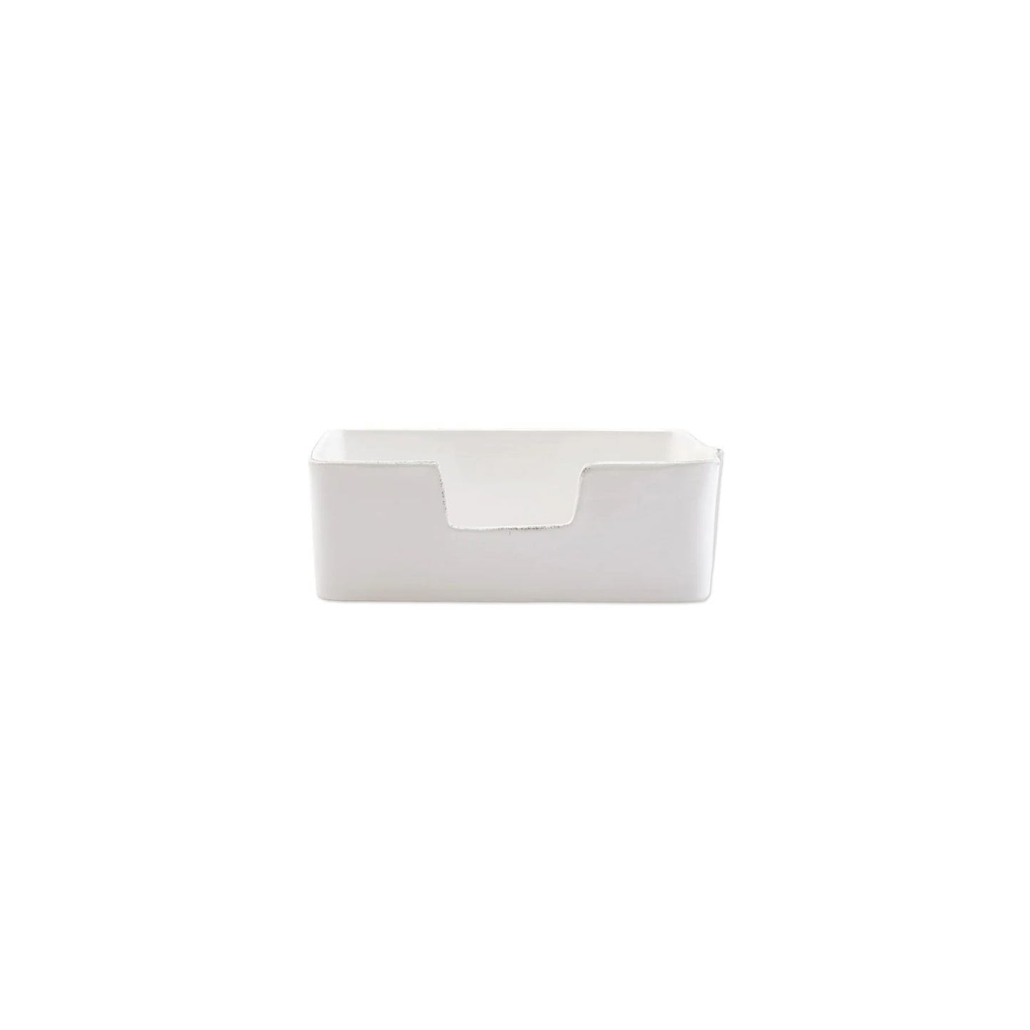 Vietri Melamine Lastra White Cocktail Napkin Holder