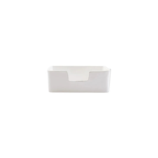 Vietri Melamine Lastra White Cocktail Napkin Holder