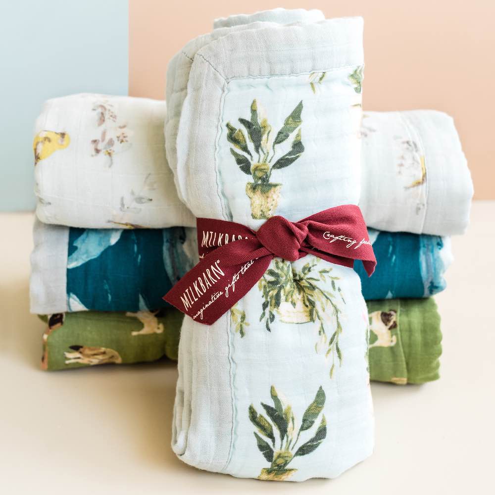 Milkbarn Blue Bird Big Lovey Blanket