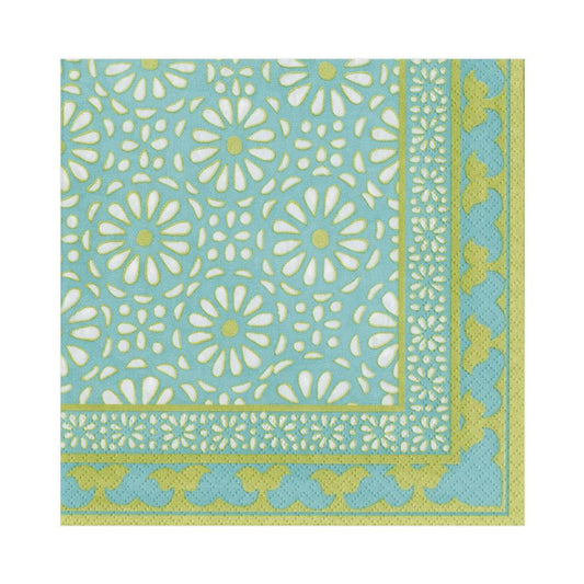 Alhambra Paper Luncheon Napkins in Turquoise