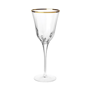Vietri Optical Gold Wine Glass