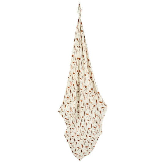 Milkbarn Owl Bamboo and Cotton Swaddle Blanket