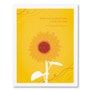 With Every Newborn Baby card - Positively Green